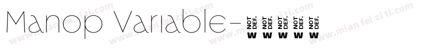 Manop Variable字体转换